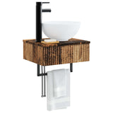 Vidaxl wandgemonteerde wastafel oud hout 40 x 35 x 39 cm bewerkt hout