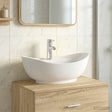 Vidaxl badkamer wastafel met kraan en afvoer chroom 59 x 35 x 21 cm