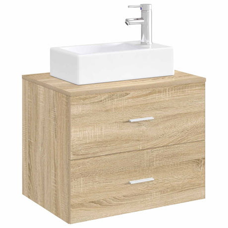 Vidaxl badkamer wastafel met kraan en afvoer chroom
