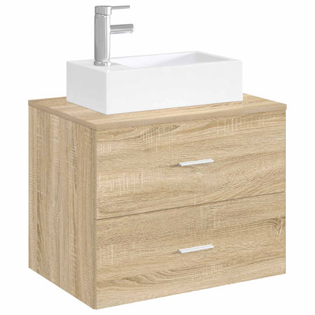 Vidaxl badkamer wastafel met kraan en afvoer chroom