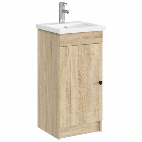 Vidaxl badkamer wastafel met kraan en afvoer chroom 42 x 40 x 16,5 cm