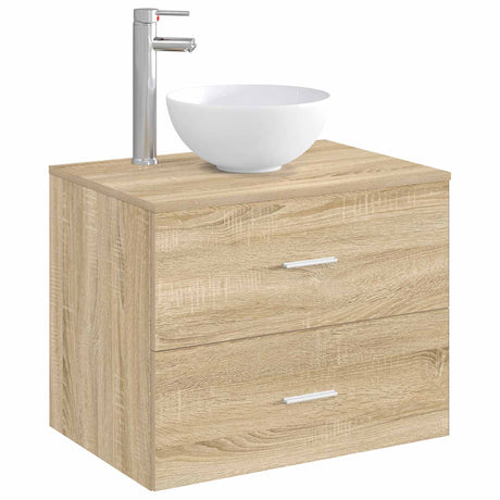 Vidaxl badkamer wastafel met kraan en afvoer chroom 32 x 32 x 13 cm