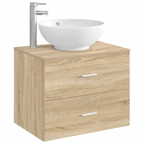 Vidaxl badkamer wastafel met kraan en afvoer chroom 44 x 44 x 16 cm