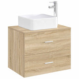 Vidaxl badkamer wastafel met kraan en afvoer chroom 49 x 37 x 14 cm