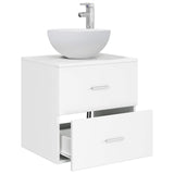 Vidaxl wandgemonteerde wastafel vanity wit 49,5 x 35 x 63 cm