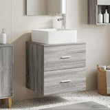 Vidaxl wandgemonteerde wastafelmeubel grijs sonoma 53 x 34,5 x 63 cm