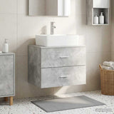 Vidaxl wandgemonteerde badkamerkast betongrijs 62,5 x 44,5 x 50 cm