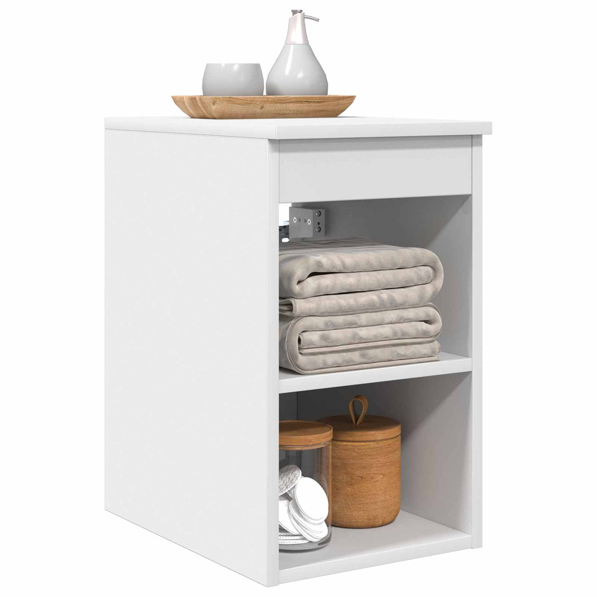 Vidaxl badkamerkast tussenin wit 30 x 35 x 50 cm bewerkt hout