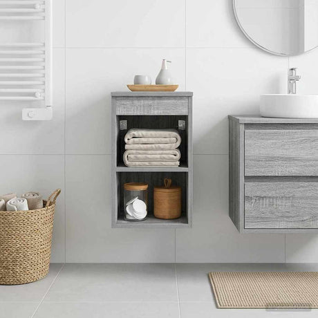 Vidaxl badkamerkast tussenin grijs sonoma 30 x 35 x 50 cm bewerkt hout