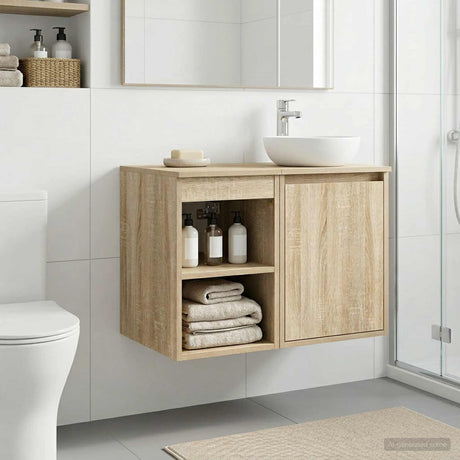 Vidaxl badkamerkast tussenin sonoma eiken 30 x 41 x 50 cm bewerkt hout