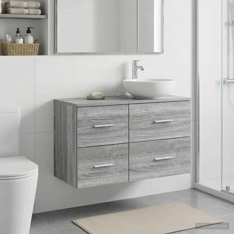 Vidaxl badkamerkast tussenin grijs sonoma 30 x 35 x 50 cm bewerkt hout