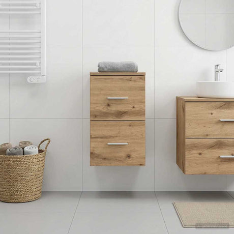 Vidaxl badkamerkast oud hout 30 x 44,5 x 50 cm bewerkt hout