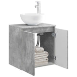 Vidaxl wandgemonteerde wastafelmeubel betongrijs 49,5 x 35 x 63 cm