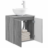 Vidaxl wandgemonteerde wastafelmeubel grijs sonoma 49,5 x 35 x 63 cm