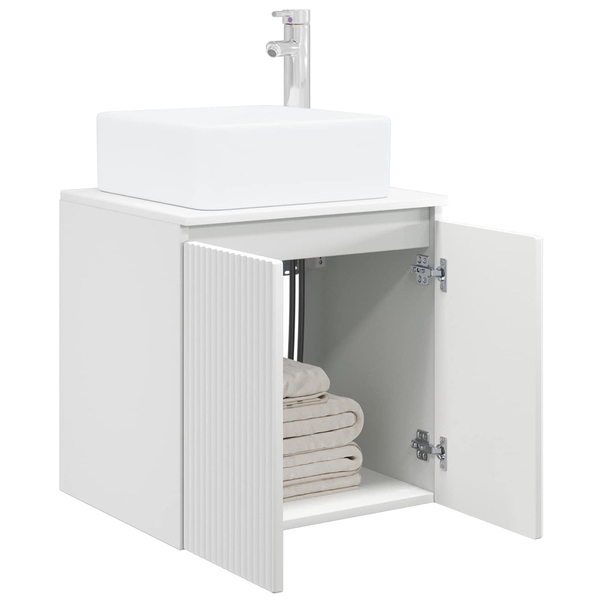 Vidaxl wandgemonteerde wastafelmeubel wit 49,5 x 41 x 63 cm