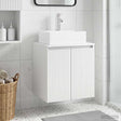 Vidaxl wandgemonteerde wastafelmeubel wit 49,5 x 41 x 62,5 cm
