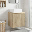Vidaxl wandgemonteerde wastafelmeubel sonoma eiken 53 x 35 x 63 cm