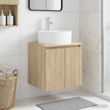Vidaxl wandgemonteerde wastafelmeubel sonoma eiken 49,5 x 44,5 x 65 cm