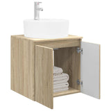 Vidaxl wandgemonteerde wastafelmeubel sonoma eiken 49,5 x 44,5 x 65 cm
