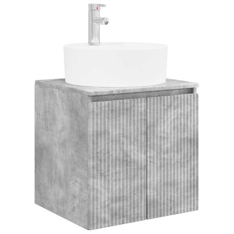 Vidaxl wandgemonteerde wastafelmeubel betongrijs 49,5 x 44,5 x 65 cm