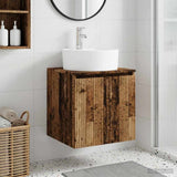 Vidaxl wandgemonteerde wastafelmeubel oud hout 49,5 x 44,5 x 65 cm