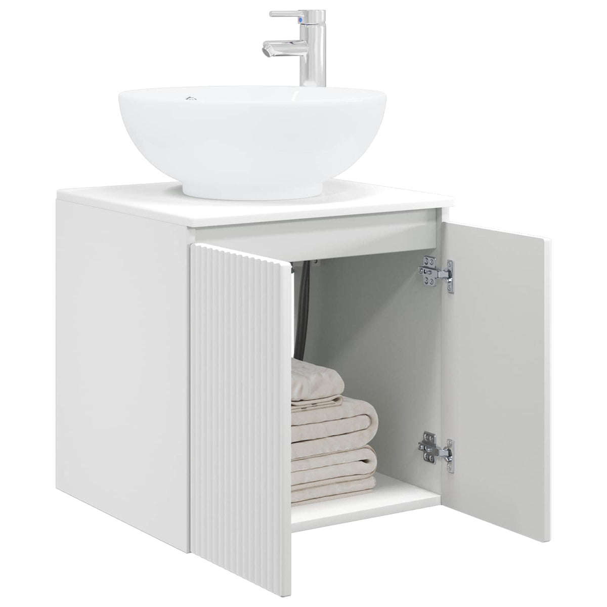 Vidaxl wandgemonteerde wastafelmeubel wit 49,5 x 44,5 x 65 cm