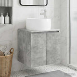Vidaxl wandgemonteerde wastafelmeubel betongrijs 49,5 x 44,5 x 66 cm