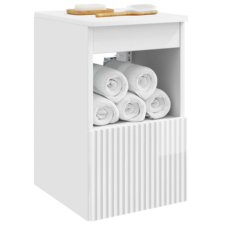 Vidaxl badkamerkast hoogglans wit 30 x 35 x 50 cm bewerkt hout