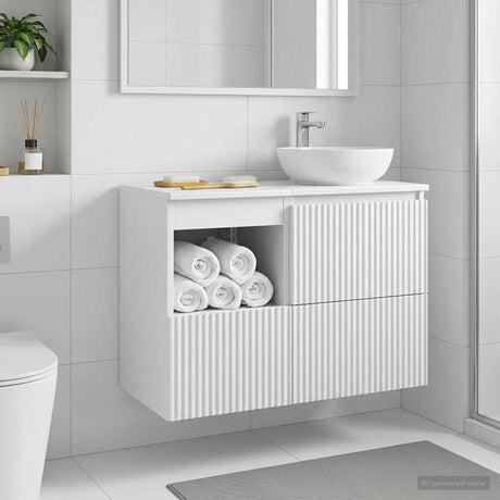 Vidaxl badkamerkast wit 30 x 41 x 50 cm bewerkt hout