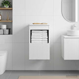 Vidaxl badkamerkast wit 30 x 44,5 x 50 cm bewerkt hout