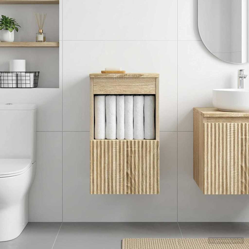Vidaxl badkamerkast sonoma eiken 30 x 44,5 x 50 cm bewerkt hout
