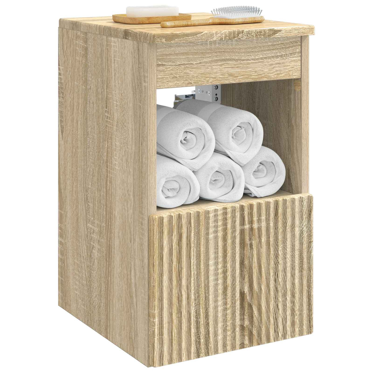 Vidaxl badkamerkast sonoma eiken 30 x 44,5 x 50 cm bewerkt hout