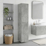 Vidaxl wand gemonteerde badkamerkast betongrijs 33 x 34,5 x 160 cm