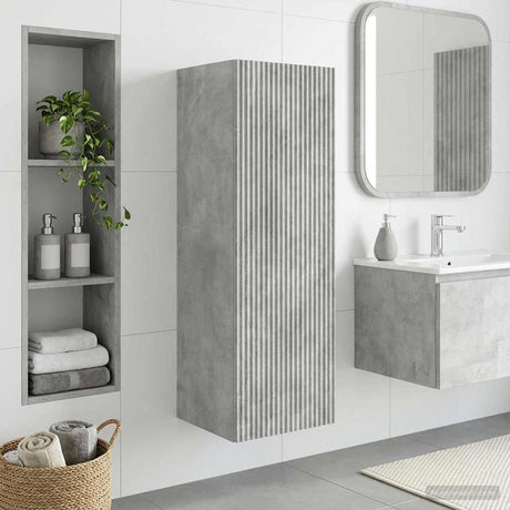 Vidaxl wand gemonteerde badkamerkast betongrijs 33 x 34,5 x 60 cm