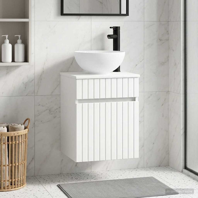 Vidaxl wandgemonteerde wastafelmeubel wit 39 x 41 x 64,5 cm