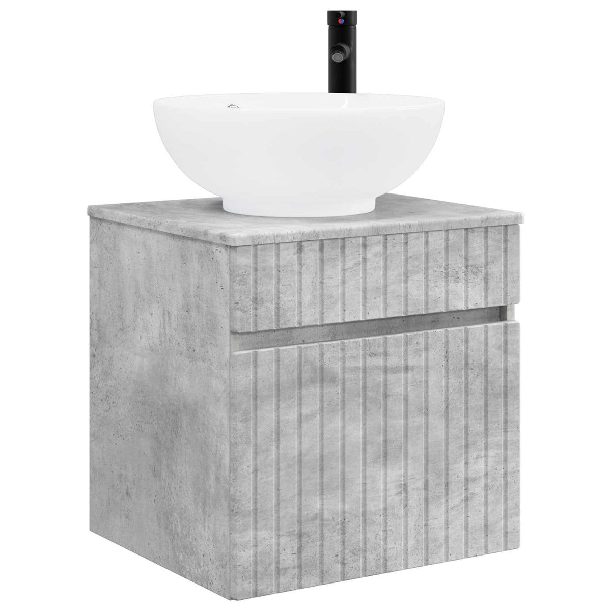 Vidaxl wandgemonteerde wastafelmeubel betongrijs 49 x 44,5 x 66,5 cm