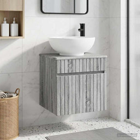Vidaxl wandgemonteerde wastafelmeubel grijs sonoma 49 x 44,5 x 66,5 cm