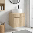 Vidaxl wandgemonteerde wastafelmeubel sonoma eiken 49 x 44,5 x 66 cm