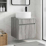 Vidaxl wandgemonteerde wastafelmeubel grijs sonoma 49 x 44,5 x 65,5 cm