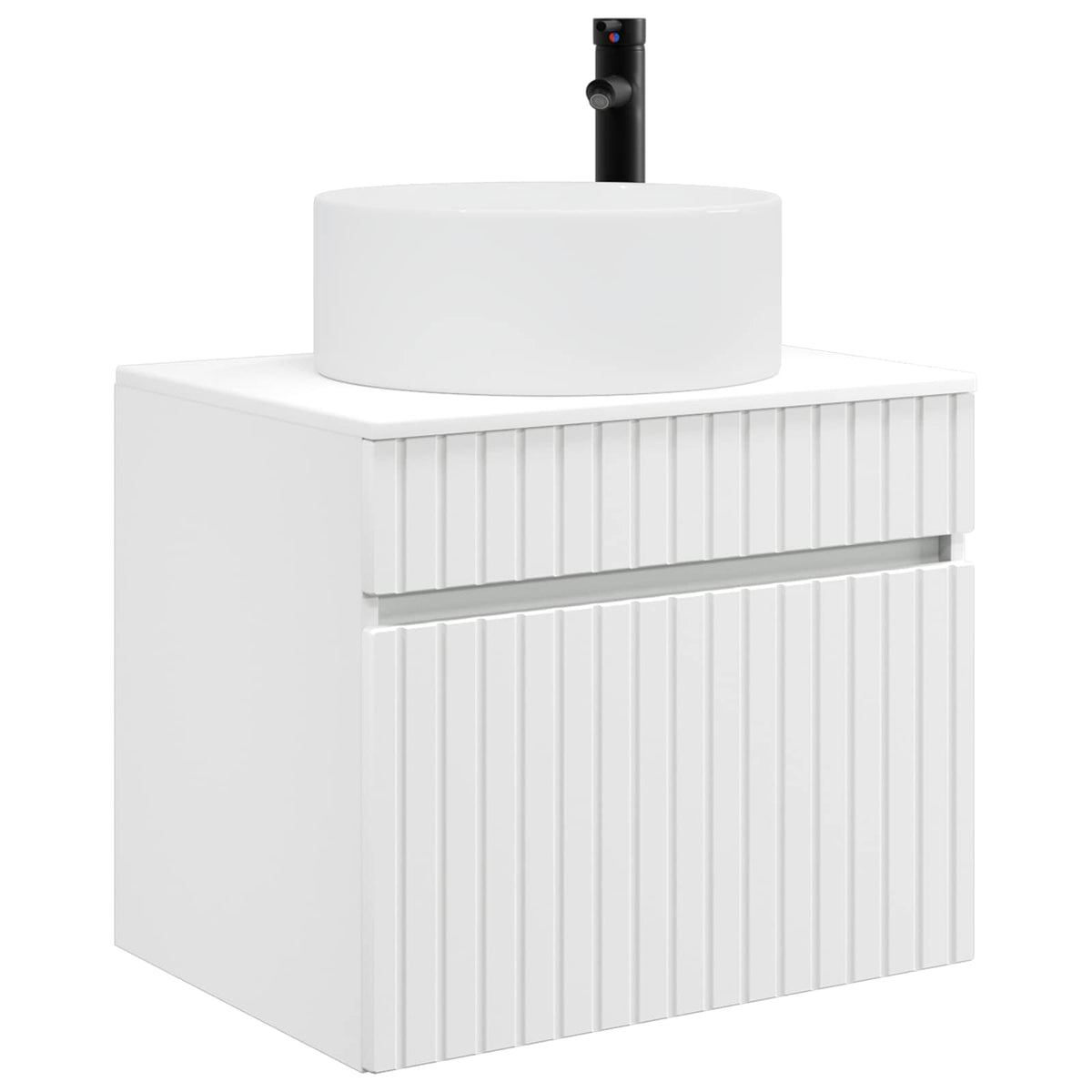 Vidaxl wand gemonteerde badkamerkast wit 59 x 44,5 x 50 cm