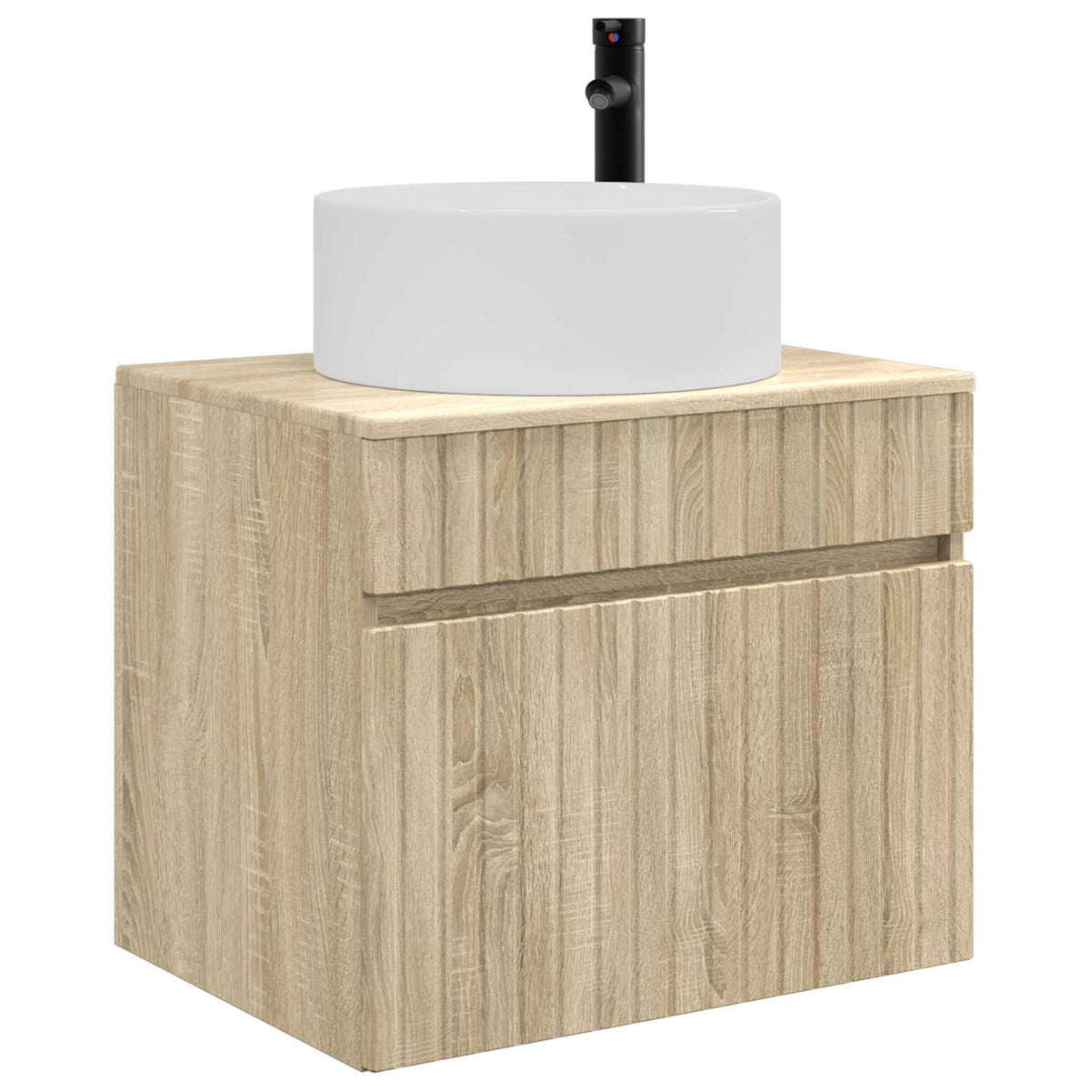 Vidaxl wand gemonteerde badkamerkast sonoma eiken 59 x 44,5 x 50 cm