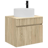 Vidaxl wand gemonteerde badkamerkast sonoma eiken 59 x 44,5 x 50 cm