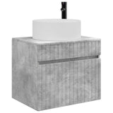 Vidaxl wand gemonteerde badkamerkast betongrijs 59 x 44,5 x 50 cm