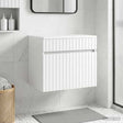 Vidaxl wand gemonteerde badkamerkast hoogglans wit 59 x 44,5 x 50 cm