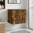 Vidaxl wand gemonteerde badkamerkast gerookt eiken 59 x 44,5 x 50 cm