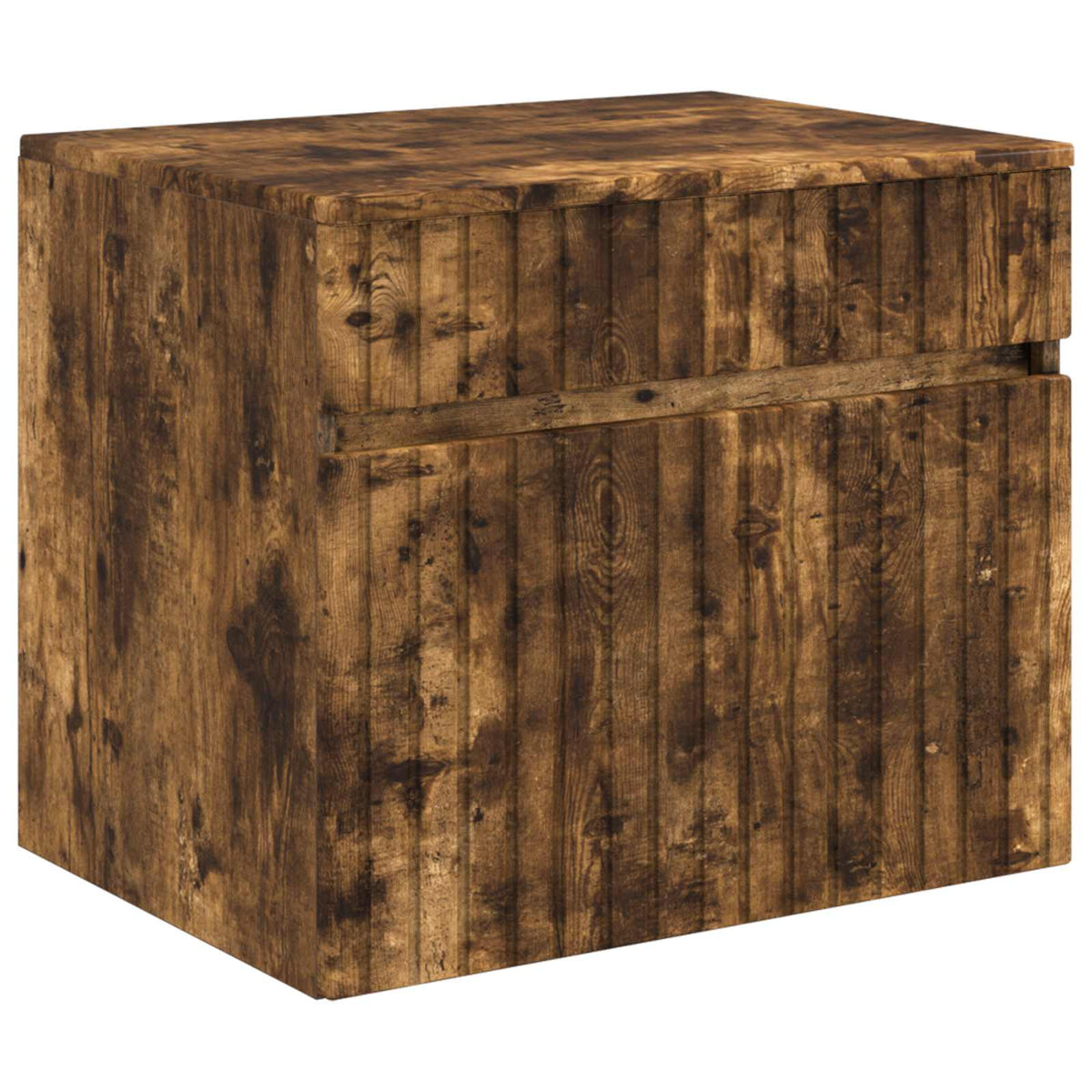 Vidaxl wand gemonteerde badkamerkast gerookt eiken 59 x 44,5 x 50 cm