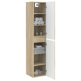 Vidaxl wand gemonteerde badkamerkast sonoma eiken 33 x 34,5 x 160 cm