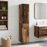 Vidaxl wand gemonteerde badkamerkast oud hout 33 x 34,5 x 160 cm