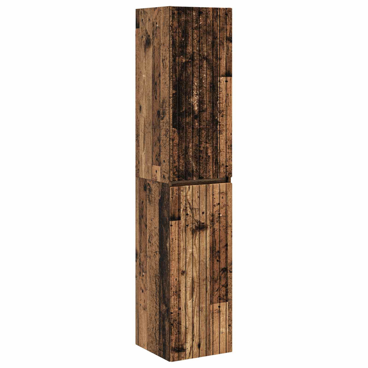 Vidaxl wand gemonteerde badkamerkast oud hout 33 x 34,5 x 160 cm