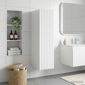 Vidaxl wand gemonteerde badkamerkast hoogglans wit 33 x 34,5 x 100 cm